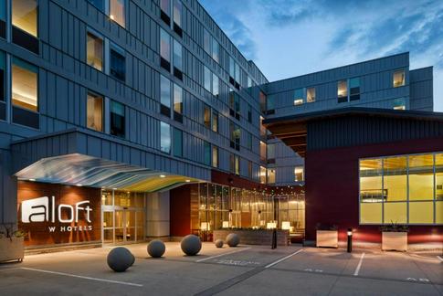 Hotel parking area for guests